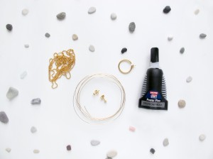 materialer til diy smykker med strand sten