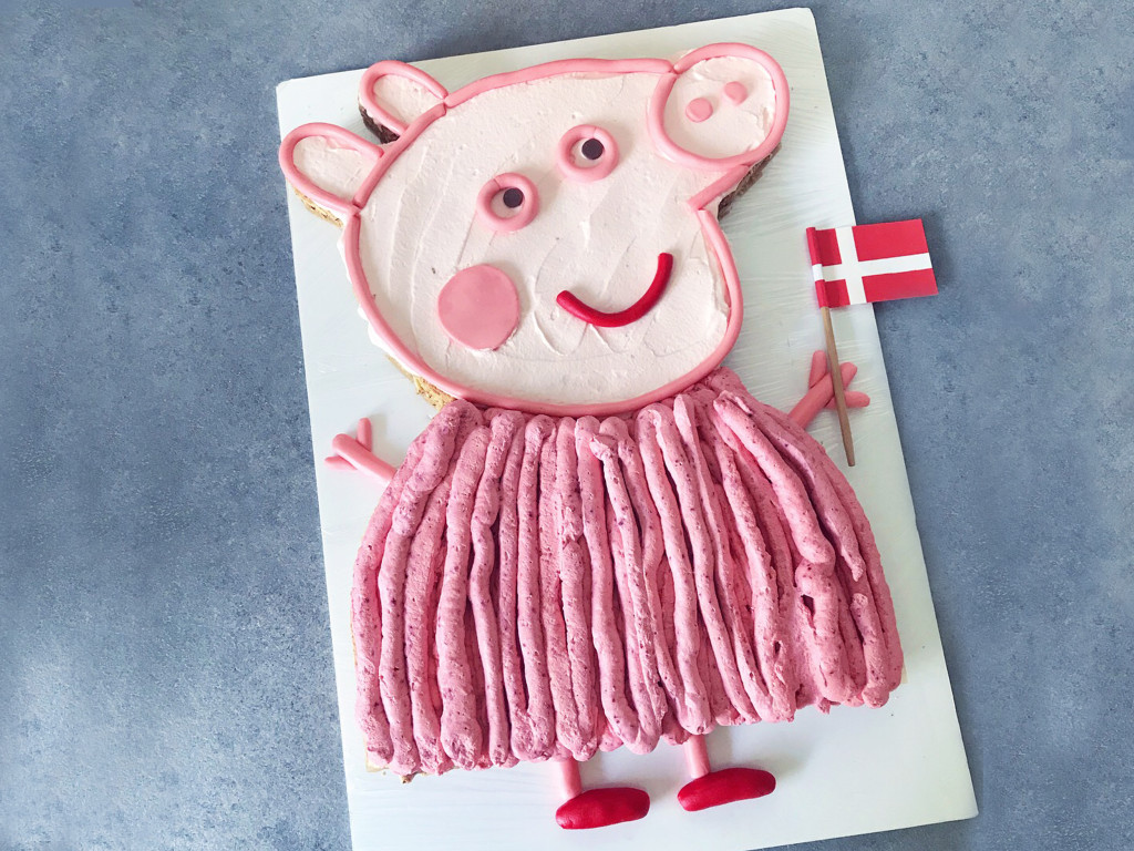 gurli gris kage og tal kage til børnefødselsdage